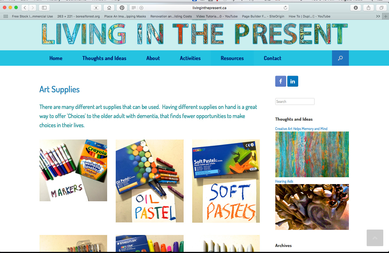 Website for Living in the Present Dementia and Head Injuries